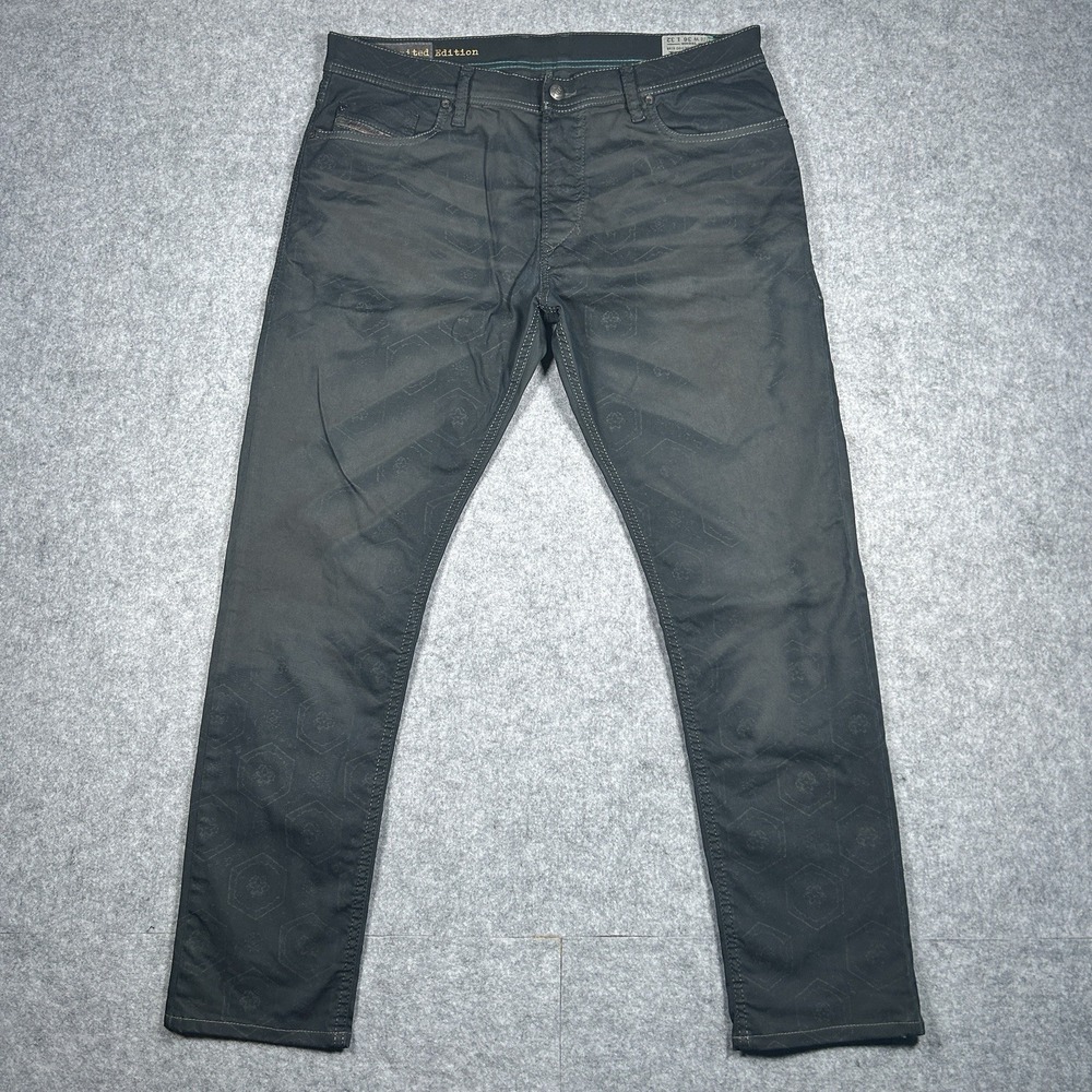Diesel Jeans TEPPHAR Mens 36x30 Slim Limited Edition‎ Swarovski Graphic Faded
